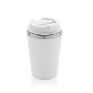 Mug 350ml à double paroi en PP recyclé RCS Java blanc personnalisable