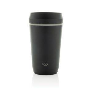 Mug 354 ml avec couvercle 360 en plastique recyclé personnalisable
