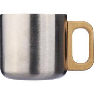 Mug 400 ml en acier inoxydable recyclé argent personnalisable
