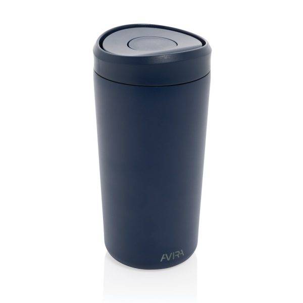 Mug 400ml en acier recyclé RCS Avira Alix bleu personnalisable