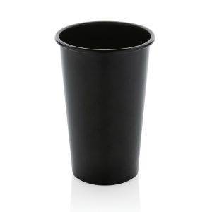 Mug 450 ml en aluminium recyclé RCS Alo noir personnalisable avec logo