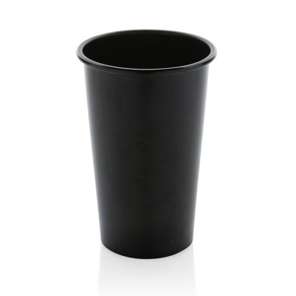 Mug 450 ml en aluminium recyclé RCS Alo noir personnalisable avec logo