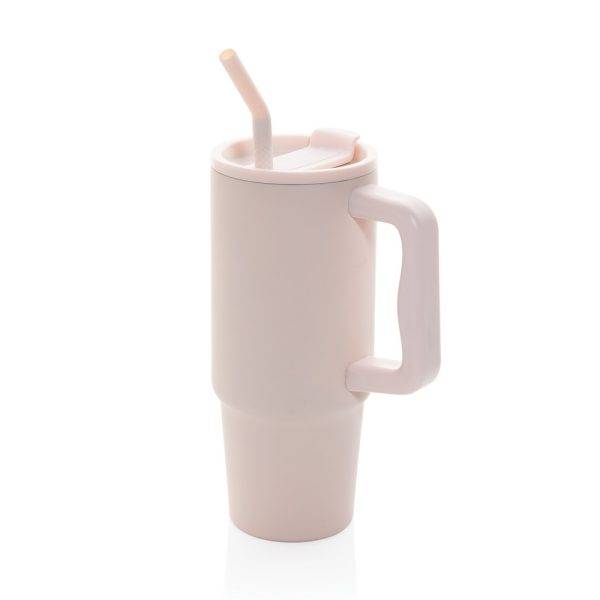 Mug 900ml en acier inoxydable recyclé Embrace RCS rose personnalisable