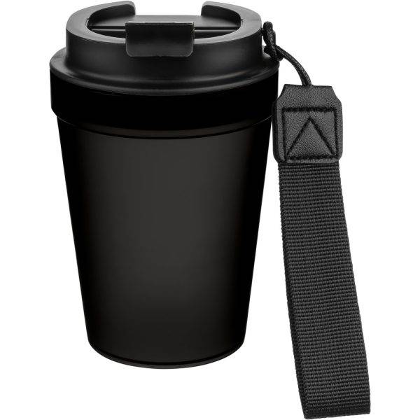 Mug de voyage 350 m noir personnalisable avec logo