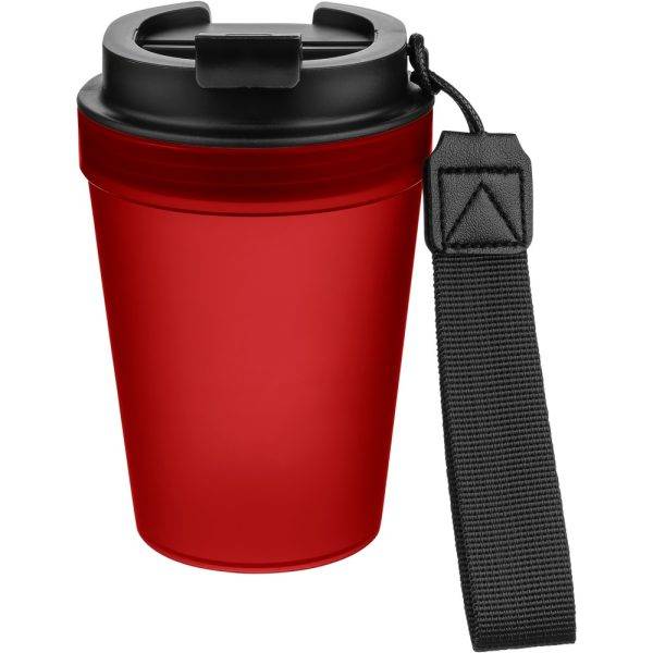 Mug de voyage 350 m rouge personnalisable avec logo