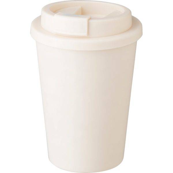 Mug de voyage 350 ml beige personnalisable avec logo