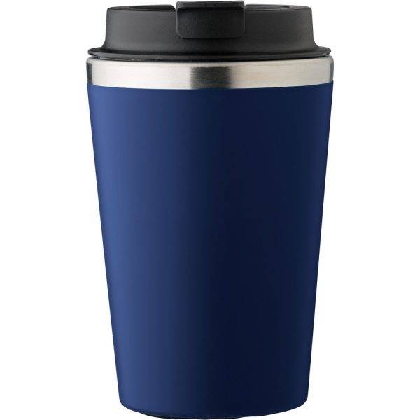 Mug de voyage 350 ml bleu marine personnalisable avec logo – réf. V2233-04