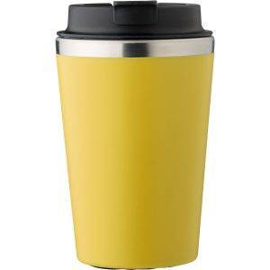 Mug de voyage 350 ml jaune personnalisable avec logo