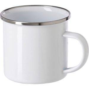 Mug émaillé 350 ml blanc personnalisable avec logo