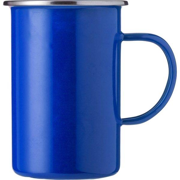 Mug émaillée 450 ml bleu personnalisable avec logo