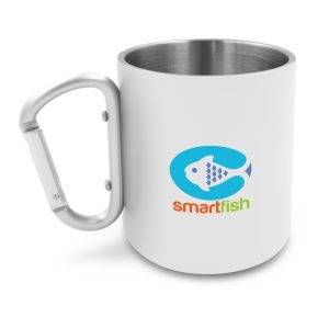 Mug en acier inoxydable 280 ml avec mousqueton | Pari personnalisable