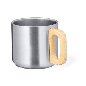 Mug en acier inoxydable recyclé 400 ml argent personnalisable