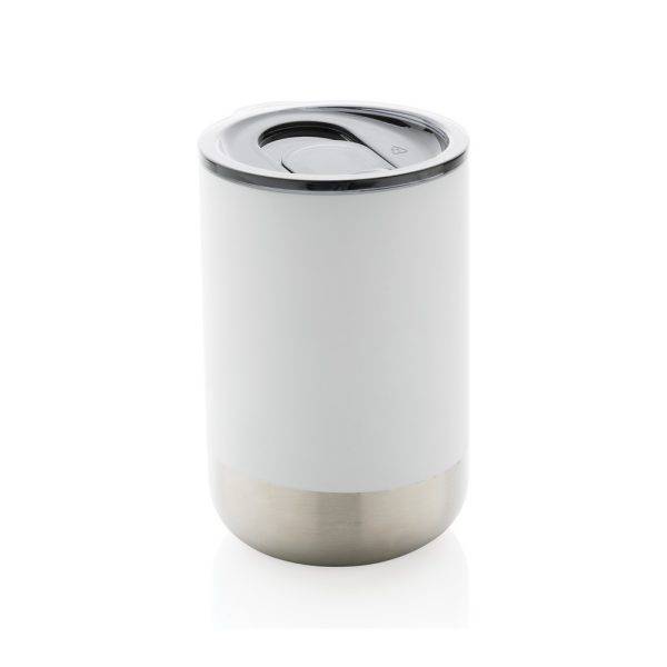 Mug en acier inoxydable recyclé RCS blanc personnalisable avec logo
