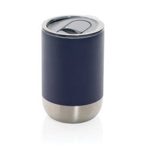 Mug en acier inoxydable recyclé RCS bleu personnalisable avec logo – réf. P433.0625