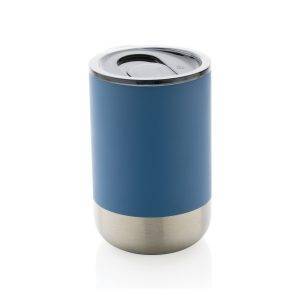 Mug en acier inoxydable recyclé RCS bleu personnalisable avec logo