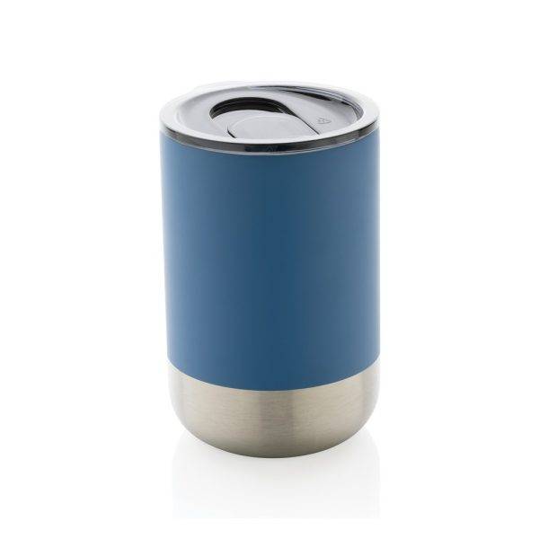 Mug en acier inoxydable recyclé RCS bleu personnalisable avec logo