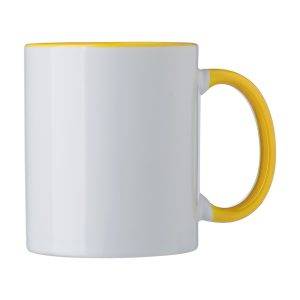 Mug en céramique 300 ml jaune personnalisable avec logo