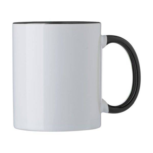 Mug en céramique 300 ml noir personnalisable avec logo