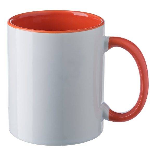 Mug en céramique 300 ml orange personnalisable avec logo