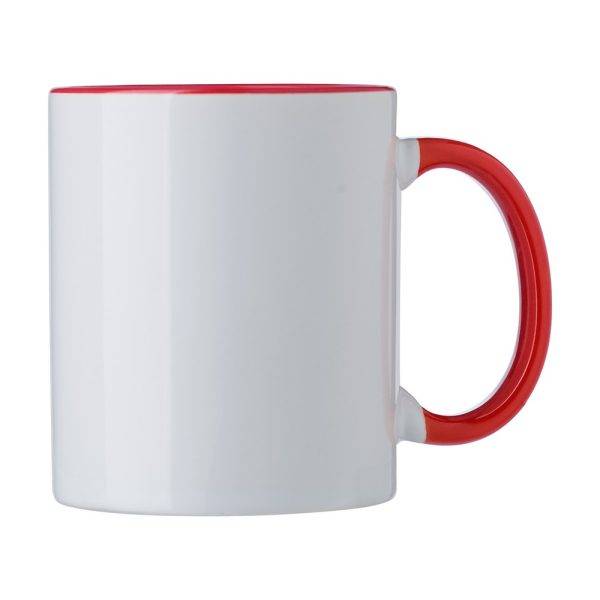 Mug en céramique 300 ml rouge personnalisable avec logo