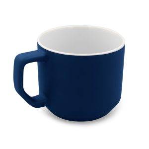 Mug en céramique 330 ml Everika bleu marine personnalisable avec logo