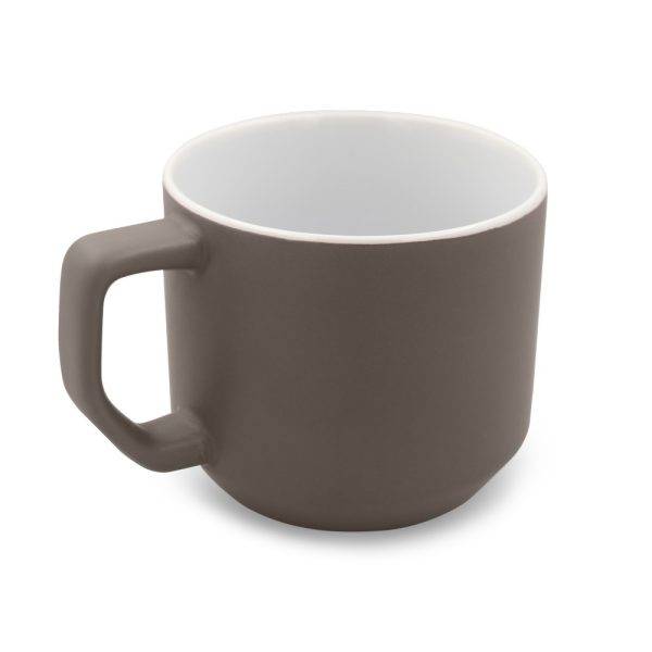 Mug en céramique 330 ml Everika gris personnalisable avec logo