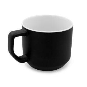 Mug en céramique 330 ml Everika noir personnalisable avec logo