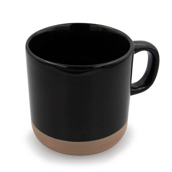 Mug en céramique 340 ml Aato noir personnalisable avec logo