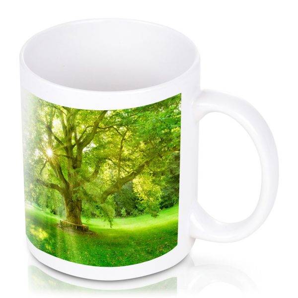 Mug en céramique 350 ml Piper blanc personnalisable avec logo