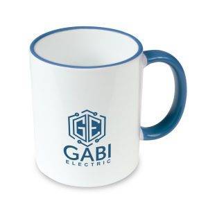 Mug en céramique de 350 ml Nerita bleu personnalisable avec logo