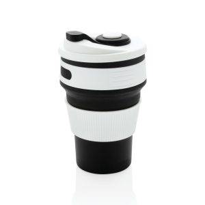 Mug en silicone pliable noir personnalisable avec logo