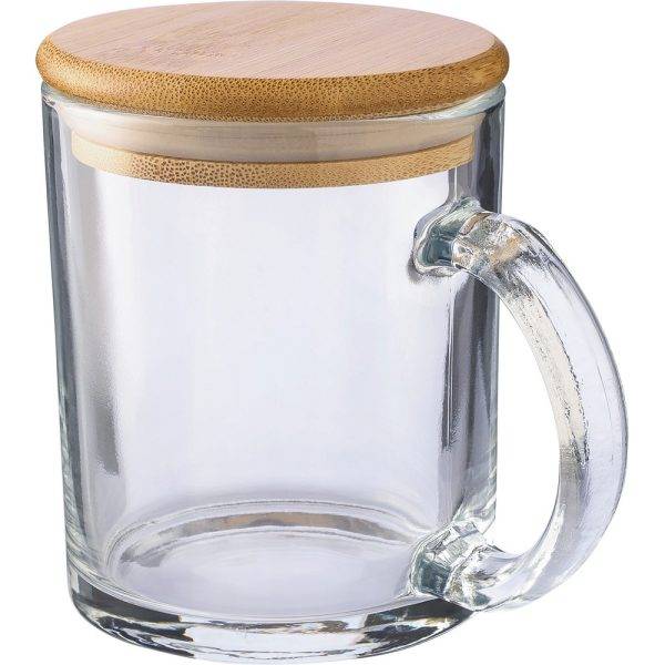 Mug en verre 300 ml neutre personnalisable avec logo