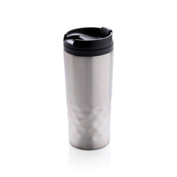 Mug géométrique argent personnalisable avec logo