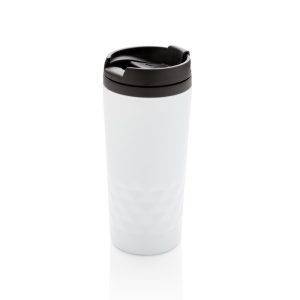 Mug géométrique blanc personnalisable avec logo