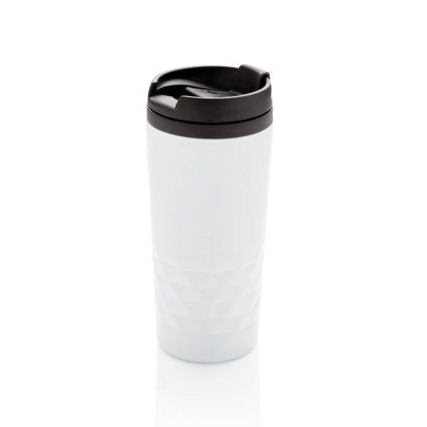 Mug géométrique blanc personnalisable avec logo