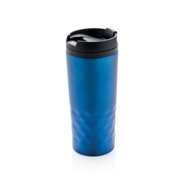 Mug géométrique bleu personnalisable avec logo
