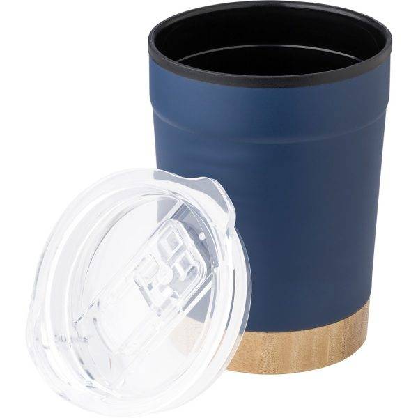 Mug isotherme 300 ml avec détail bambou bleu marine personnalisable