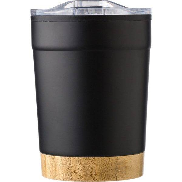 Mug isotherme 300 ml avec détail bambou noir personnalisable avec logo