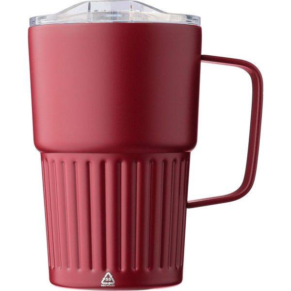 Mug isotherme 450 ml en acier inoxydable, double paroi personnalisable