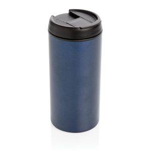Mug Metro en acier inoxydable recyclé RCS bleu personnalisable