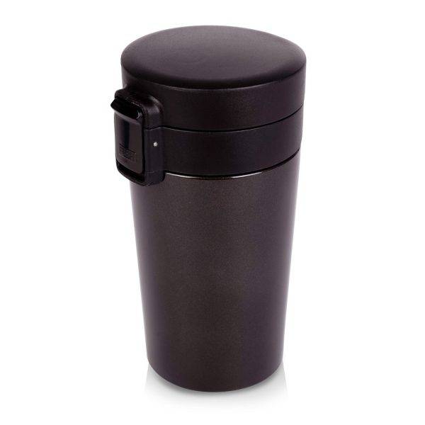Mug thermique 300 ml avec infuseur | Laura noir personnalisable