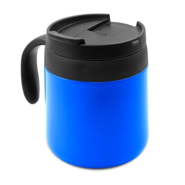 Mug thermique 400 ml avec poignée Wyatt bleu personnalisable avec logo