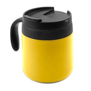 Mug thermique 400 ml avec poignée Wyatt jaune personnalisable