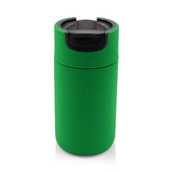Mug thermique de 400 ml Air Gifts, double paroi vert personnalisable