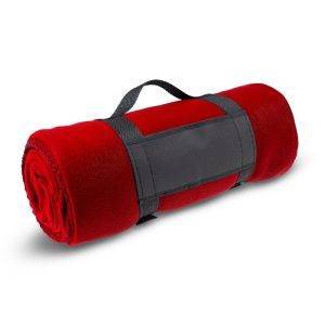 Nappe de pique-nique Bellaro rouge personnalisable avec logo