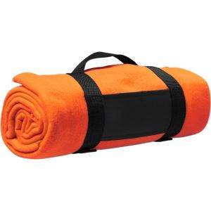 Nappe de pique-nique orange personnalisable avec logo
