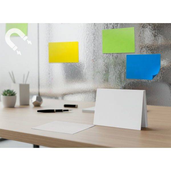 Notes autocollantes électrostatiques Rolly blanc personnalisable