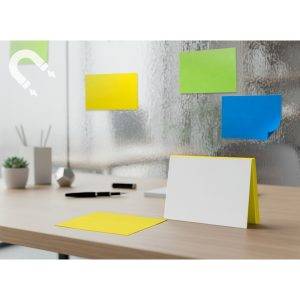 Notes autocollantes électrostatiques Rolly jaune personnalisable