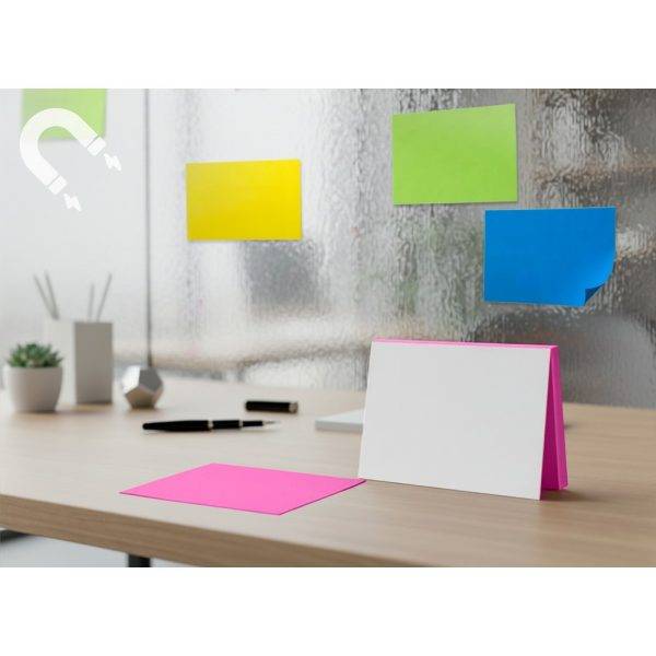 Notes autocollantes électrostatiques Rolly rose personnalisable