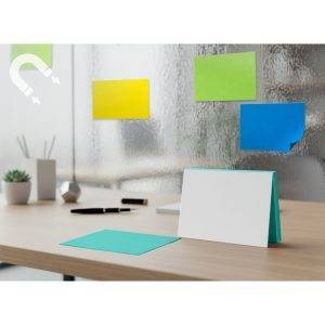 Notes autocollantes électrostatiques Rolly turquoise personnalisable